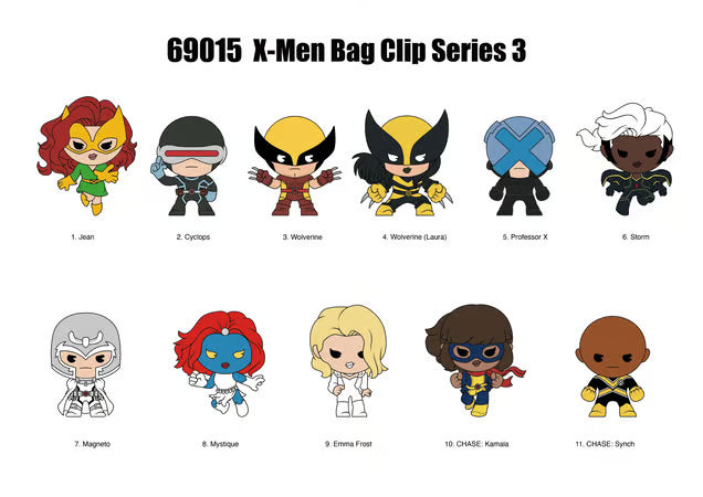 Marvel - Assortiment en blind box de figurines de sac de collection X-Men '97 en mousse (Série 3) (24 pcs)