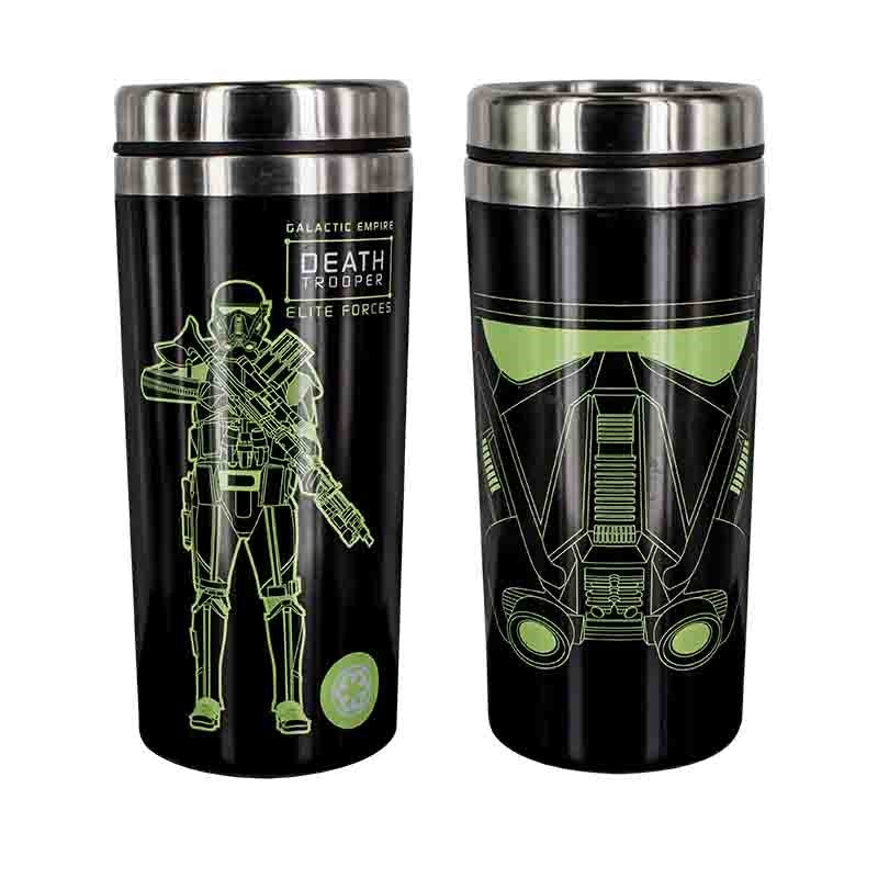 Star Wars Rogue One Death Trooper Travel Mug - flash vidéo