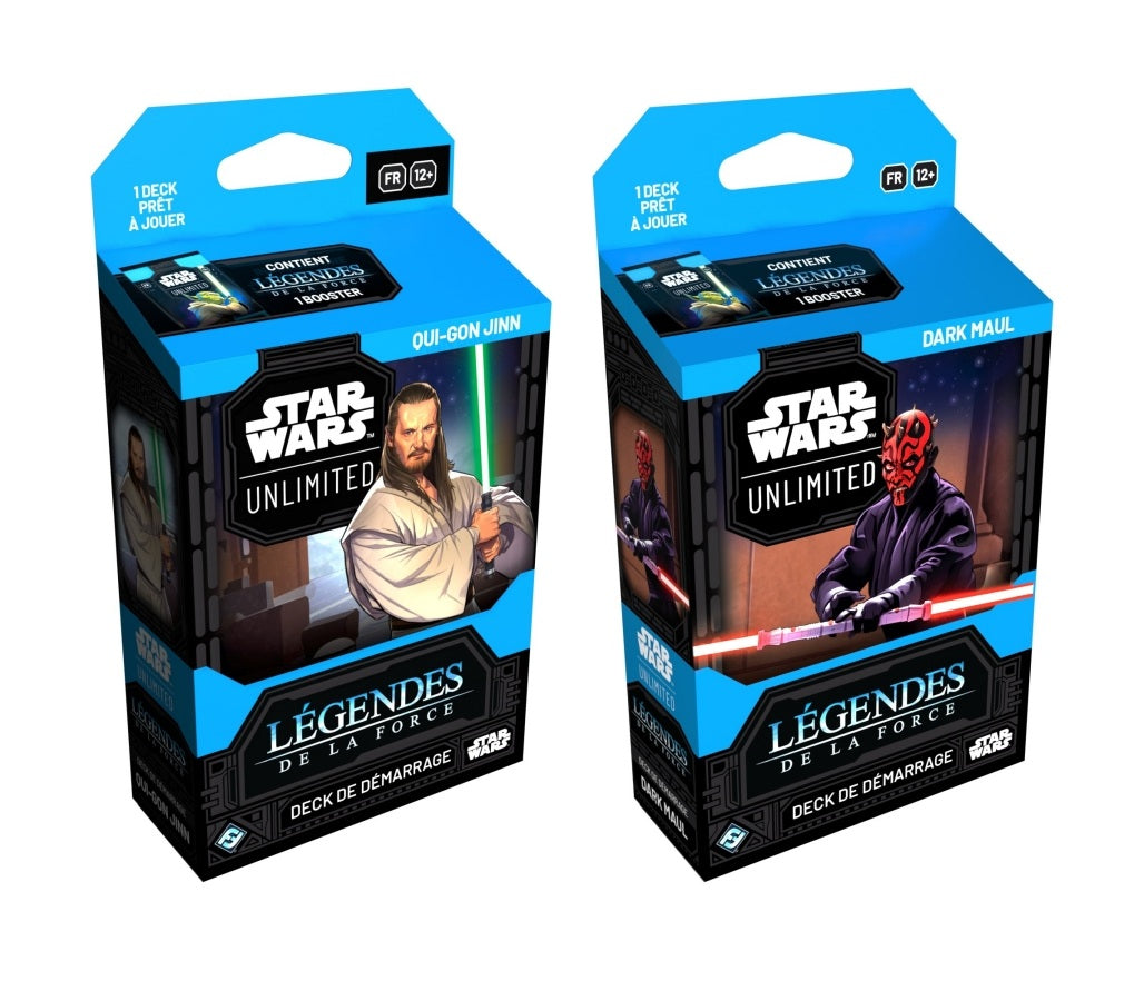 Star Wars Unlimited JCC - Display de Deck de Démarrage Légendes de la Force Qui-Gon Jinn et Darth Maul (6x decks)
