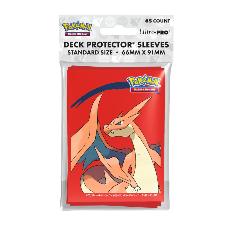 Ultra Pro - Pokémon JCC - Pochettes de protection de deck Méga-Dracaufeu Y 65 pcs (66 x 91 mm)
