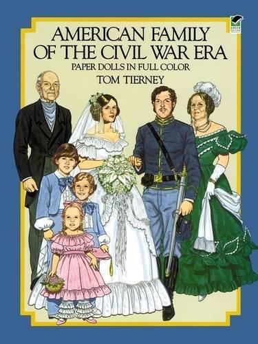 American family of the civil war era paper dolls