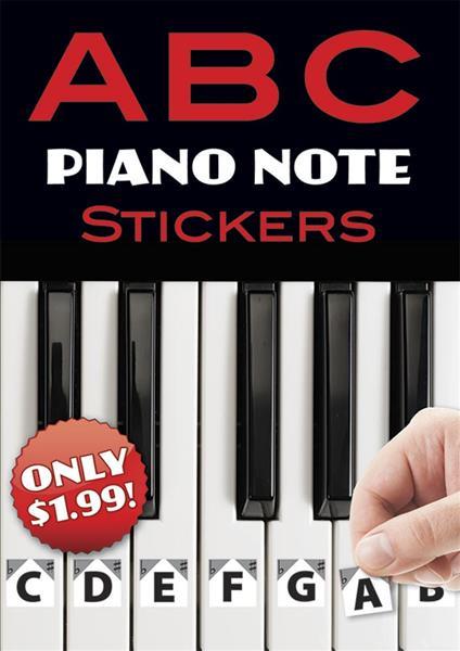 A B C PIANO NOTE STICKERS