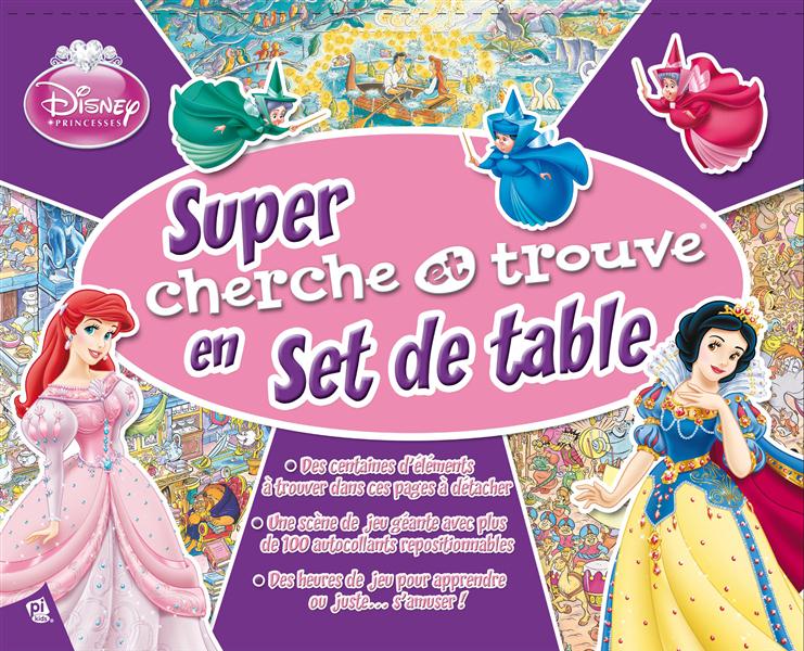 Cherche et trouve : princesses Disney ; super cherche et trouve en sets de table - flash vidéo