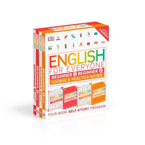 ENGLISH FOR EVERYONE: BEGINNER BOX SET - COURSE AND PRACTICE BOOKSAEURO''FOUR-BOOK SELF-STUDY PROGRAM