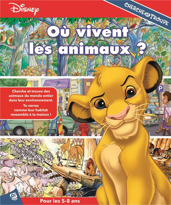 Cherche et trouve Tome 33 : Disney ; où vivent les animaux ? - flash vidéo