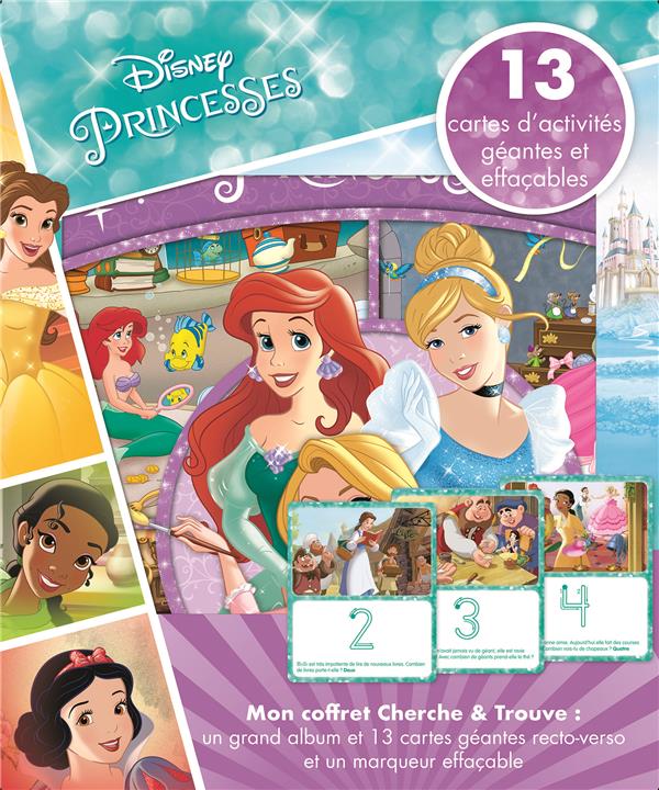 Disney Princesses : cherche et trouve et cartes d'activités ; coffret - flash vidéo