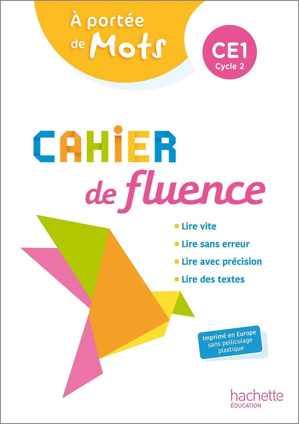 à portée de mots ; cahier de fluence ; CE1 ; cahier élève