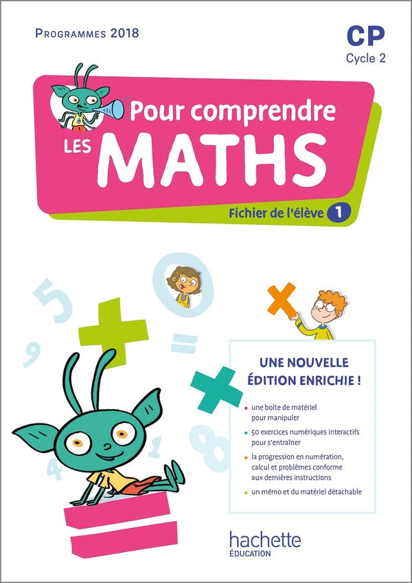 Pour comprendre les maths : CP ; fichier de l'élève 1 et 2 + mémo + pages matériel