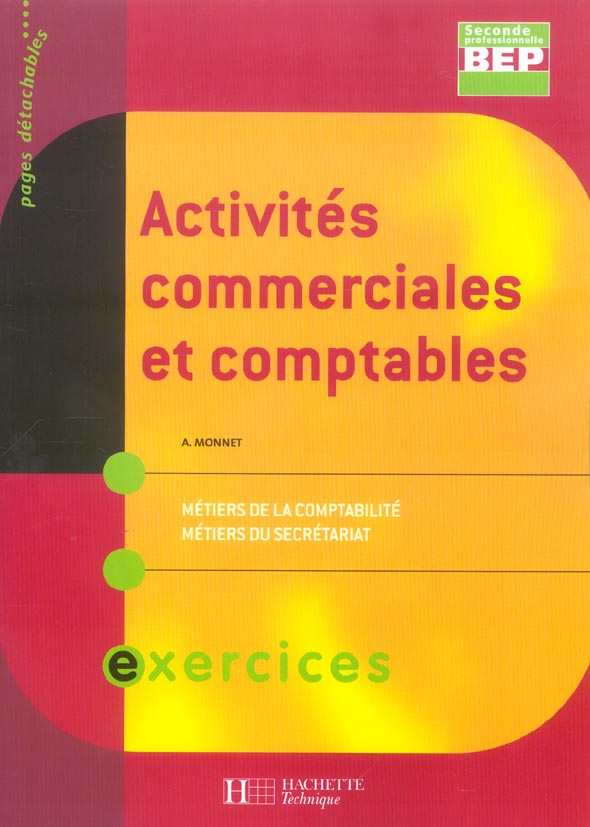 Activités commerciales et comptables ; exercices