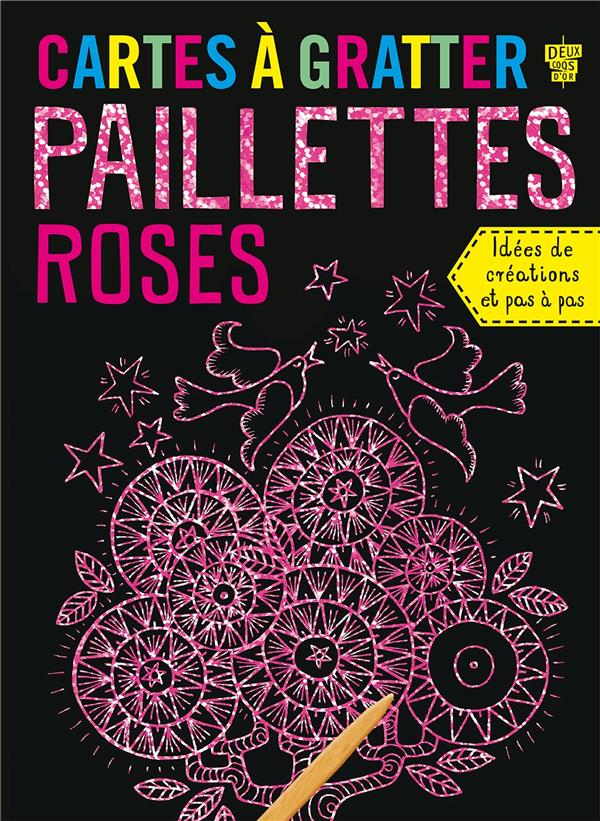 Cartes à gratter : motifs à paillettes