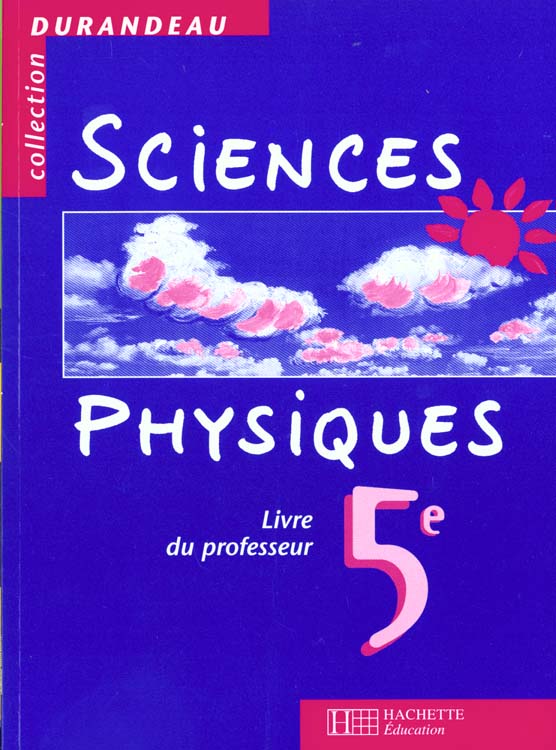 Sciences physiques 5e professeur