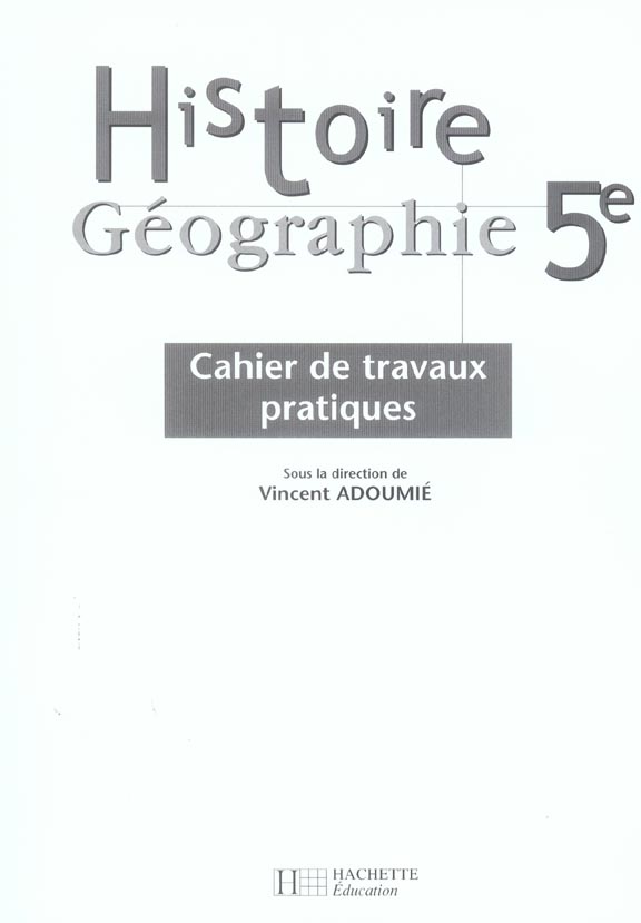 Cahier de travaux pratiques (édition 2005)