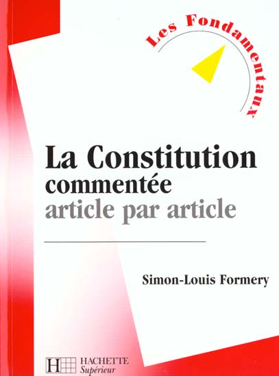 La constitution commentee article par article