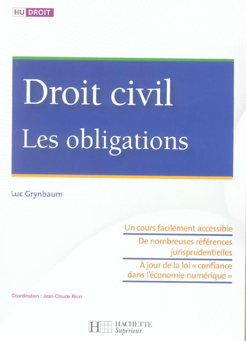 HU DROIT : droit civil ; les obligations