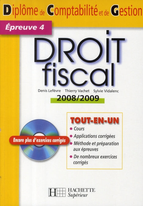 Droit fiscal 2008-2009 - epreuve 4+ cd