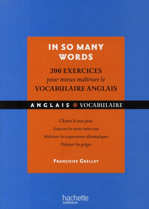 HU Anglais : in so many words