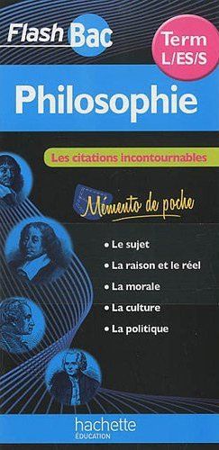 FLASH BAC : philosophie ; terminale L/ES/S