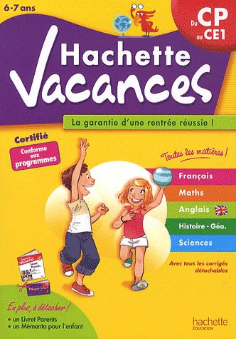 HACHETTE VACANCES : du CP au CE1 ; 6/7 ans