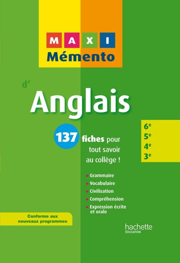 MAXI MEMENTO : anglais ; 6ème/5ème/4ème/3ème