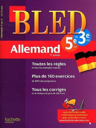 CAHIERS BLED : allemand ; 2ème année