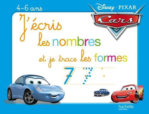 J'écris les nombres et je trace les formes avec Cars ; ardoise