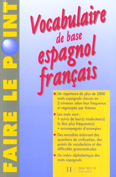 Vocabulaire de base espagnol-francais