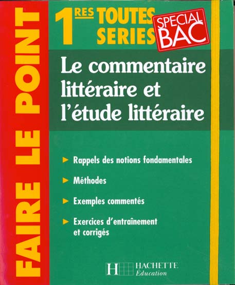 Le commentaire litteraire et l'etude litteraire