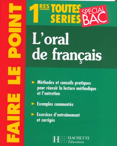 Faire le point - l'oral de francais