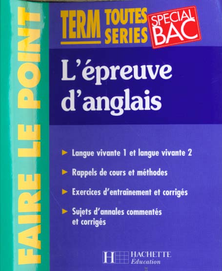 Faire le point - l'epreuve d'anglais