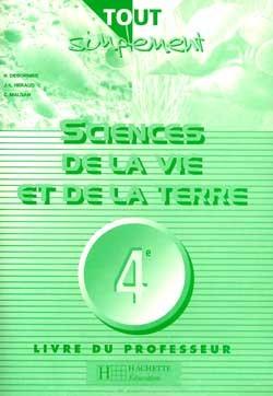 Tout simplement sciences de la vie et de la terre 4e professeur