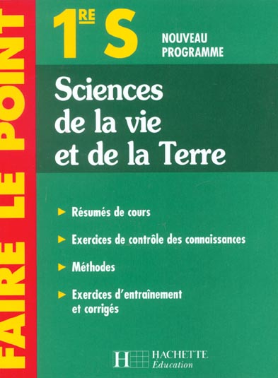 Faire le point ; svt 1e s