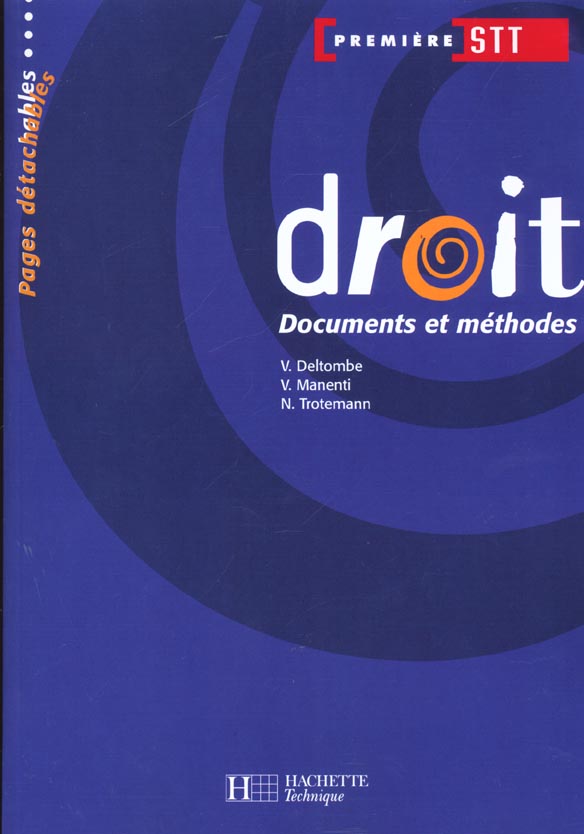 Droit documents et methodes 1e stt ; eleve