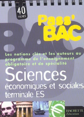 Sciences economiques et sociales terminale es
