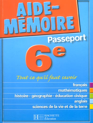 Aide-memoire passeport ; 6e ; edition 2001