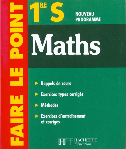 Faire le point ; mathematiques 1e s