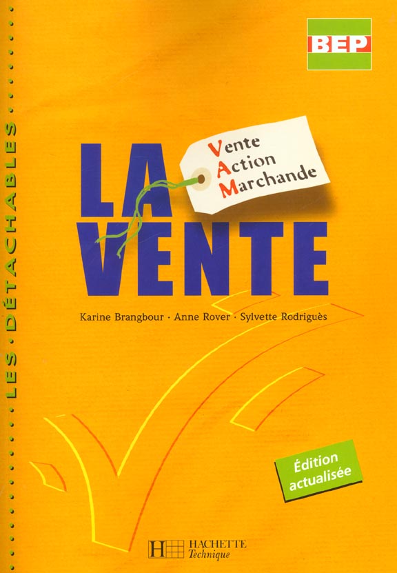 La vente bep ; livre de l'eleve