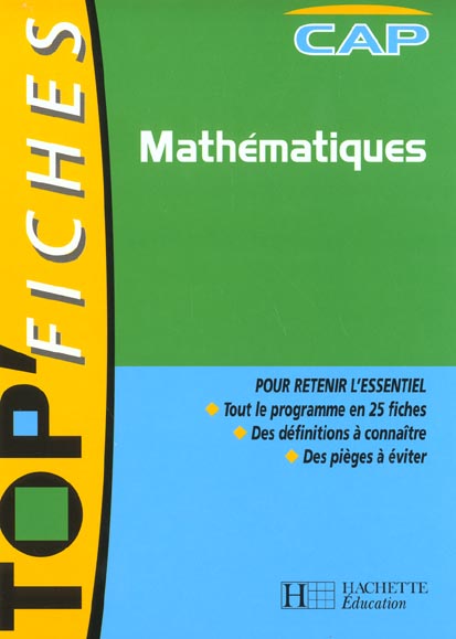 Top'fiches ; mathematiques ; cap