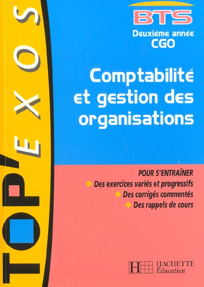 Top'exos ; comptabilite et gestion des organisations ; bts cgo 2e annee