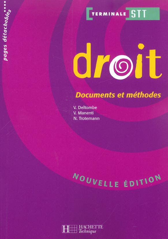Droit ; terminale stt ; edition 2003