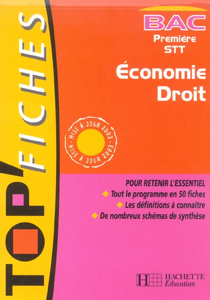 Economie-droit 1ere stt