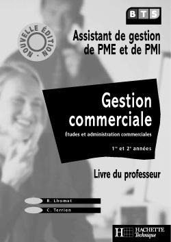 Gestion commerciale, bts pme-pmi, livre de l'eleve, ed. 2003