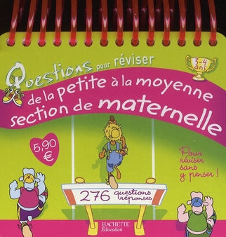 Questions pour réviser ; de la petite à la moyenne section de maternelle
