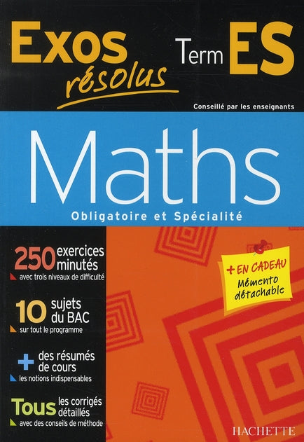 Exos résolus : mathématiques ; terminale ES