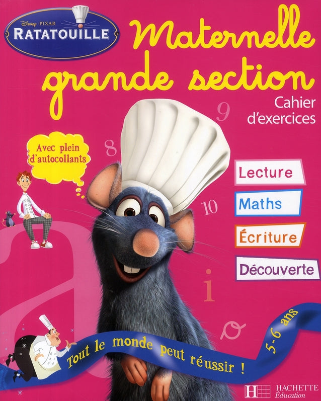 Ratatouille ; maternelle grande section ; cahier d'exercices