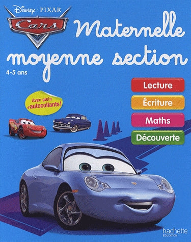 Cars ; maternelle moyenne section ; cahiers d'exercices