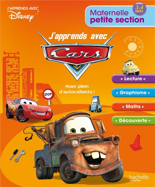 J'apprends avec Cars ; petite section