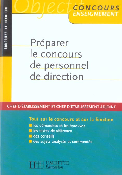Objectif concours : préparer le concours de personnel de direction