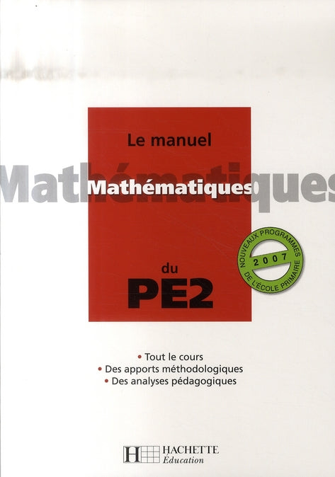 Le manuel de mathématiques du pe2