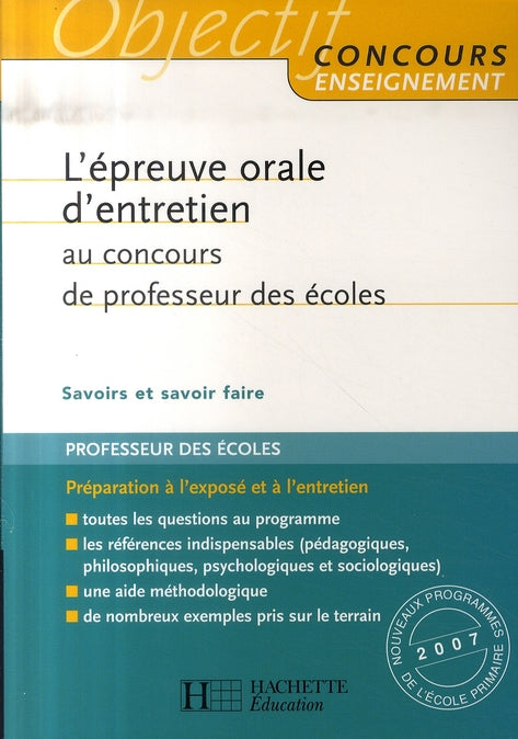 Objectif concours : l'épreuve orale d'entretien au crpe