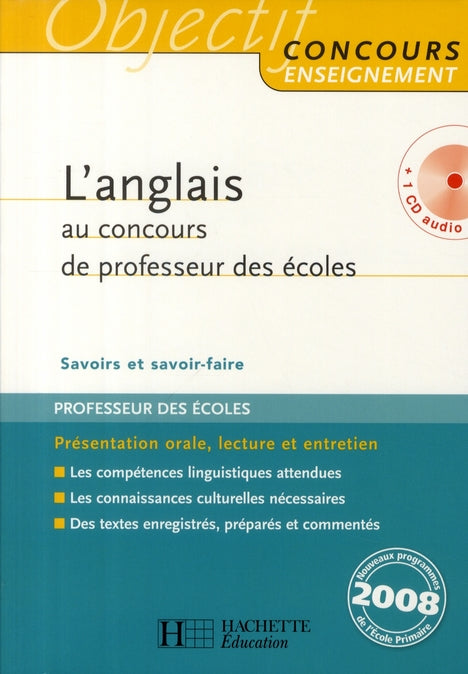 L'anglais au concours de professeur des ecoles + cd